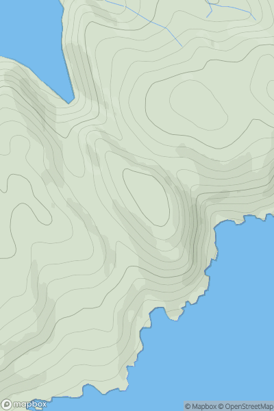 Thumbnail image for Creag Bhan [North Skye and Raasay] showing contour plot for surrounding peak